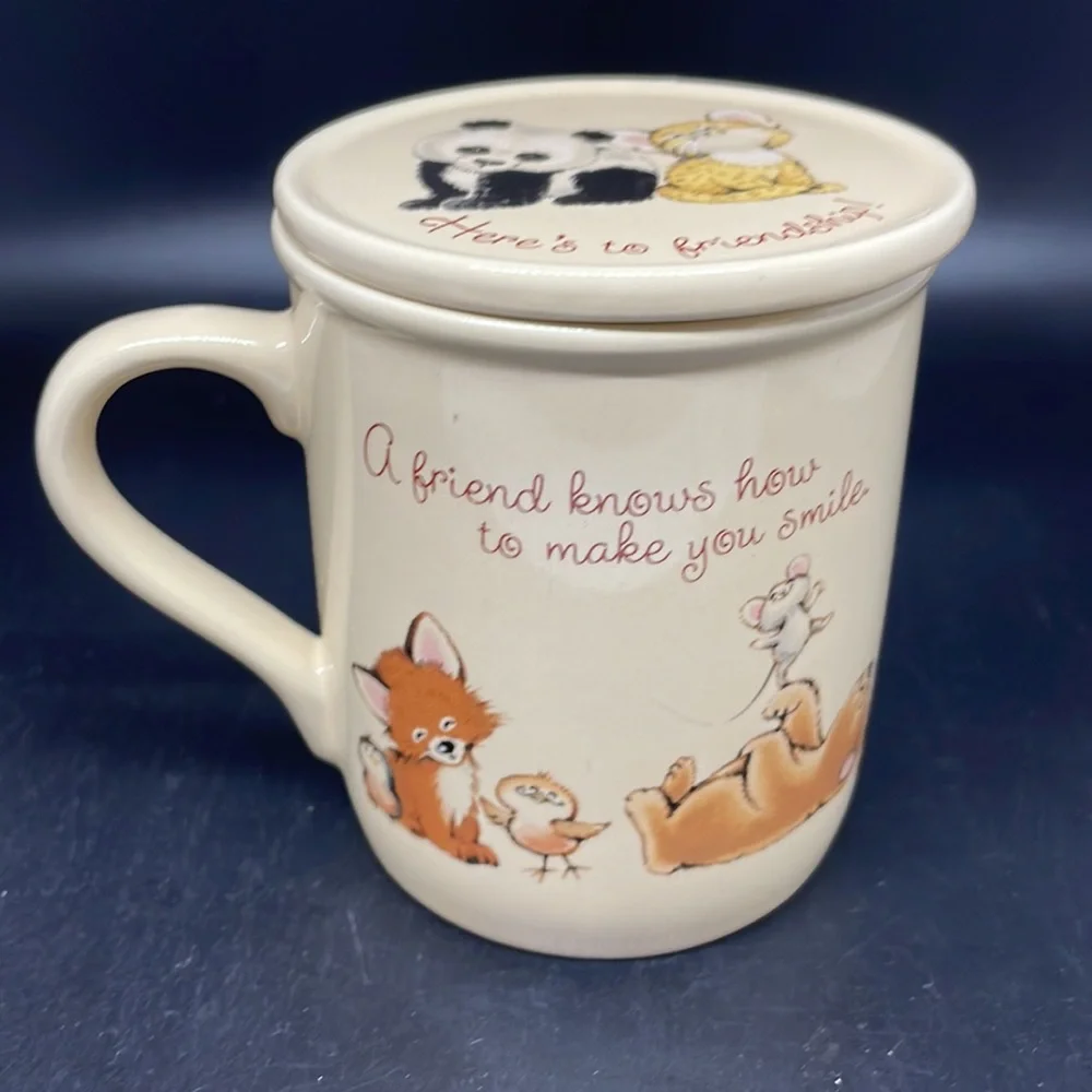Vintage 80’s Hallmark Friendship Mug Mates 2 pc With Lid